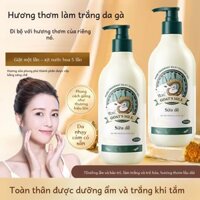 Sữa Tắm Sữa Dê Mới Lưu Lại Hương Thơm Lâu Dài Dưỡng Ẩm Da Khô Cải Thiện Da Gà Sữa Tắm Khô Gói Gia Đình Dung Tích Lớn
