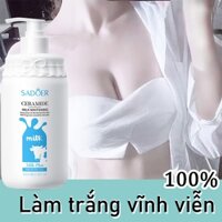Sữa tắm sữa dê tắm trắng body sữa tắm trắng da 500ml Dưỡng ẩm Làm trắng da Giữ hương thơm lâu Làm trắng hiệu quả 100%