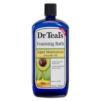 Sữa tắm tạo bọt dưỡng ẩm da Dr Teal's Ultra Moisturizing Foaming Bath with Avocado Oil 1000ml (Mỹ)