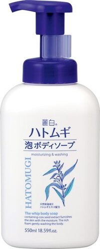 Sữa Tắm Tạo Bọt Dưỡng Trắng Da - Hatomugi The Whip Body Soap (550ml) 麗白 ハトムギ 泡ボディソープ 本体550ML