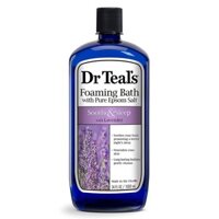 Sữa tắm tạo bọt giúp dễ ngủ Dr Teal’s Foaming Bath with Pure Epsom Salt Soothe & Sleep 710ml/1000ml (Mỹ)