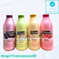 Sữa tắm tẩy tế bào chết trắng da hương nước hoa Cottage passion Pháp