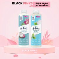Sữa tắm tẩy tế bào chết St.Ives Body Wash 650ml chiết xuất muối biển/Dừa và hoa Lan