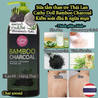 Sữa tắm than tre Cathy Doll Bamboo Charcoal – Kiểm soát dầu & ngừa mụn. Chai 500ml