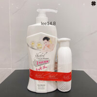 Sữa Tắm Thebol 2Plus New chai 650g tặng kèm chai nhỏ 180g (Mầu Trắng )
