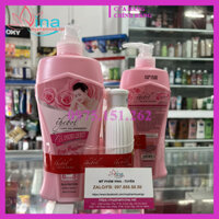 Sữa tắm Thebol em tắm anh yêu 650ml - tinh chất hoa hồng (MÀU HỒNG)