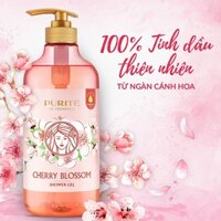 Sữa Tắm Thiên Nhiên Purite Lưu Hương Lâu Da Mềm Mịn Hoa Anh Đào Cherry Blossom 850ml