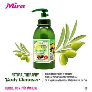 Sữa tắm thư giãn Mira Olive Natural Theraphy Body