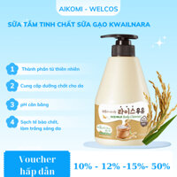 Sữa tắm tinh chất sữa gạo Kwailnara Welcos Hàn Quốc dưỡng trắng da, tăng cường độ ẩm giúp da mềm mịn