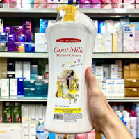 Sữa tắm trắng da Carebeau Goat Milk Shower Cream 1150g, chiết xuất sữa dê, chanh và sữa ong chúa