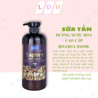 Sữa tắm trắng da dưỡng ẩm hương nước hoa dành cho nam và nữ RIVERSA SAPHIRE 950ML