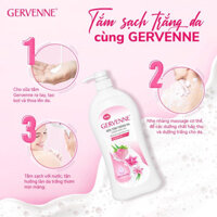 Sữa tắm trắng da Gervenne chai 900ml hương nước hoa (Tặng thêm túi sữa tắm 380g) mùi hương quyến rũ có 3 màu