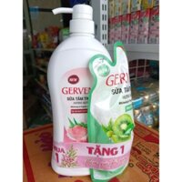 Sữa tắm trắng da Gervenne hương dâu tây bạch tuyết & lily hồng