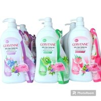 Sữa tắm trắng da Gervenne Hương nước hoa 900g/chai Tặng túi 450g