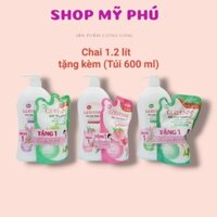 Sữa Tắm Trắng Da Hương Nước Hoa Gervenne 1.2Lít Tặng Túi 600g