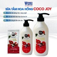 Sữa tắm trắng da hương nước hoa Cocojoy chiết xuất hoa hồng và protein ngọc trai , dưỡng trắng, cấp ẩm, thơm lâu 6g, 500g, 900g - 6g x 10 gói