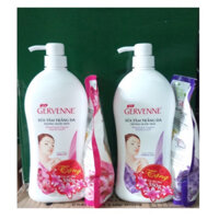 Sữa tắm trắng da hương nước hoa Gervenne mới chai 900g (tặng kèm gói sữa tắm 380g)