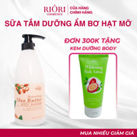 Sữa Tắm Trắng Dưỡng Ẩm Mềm Mịn Da RIORI HANA - Chiết Xuất Bơ Hạt Mỡ- Nourishing Shea Butter Body Shower – 750g