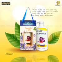 Sữa tắm trắng sáng da Vitamin B3 và hoa nghệ tây giúp da mềm mịn Leewoo Titione 750g - Marisa Beauty