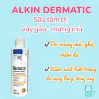 Sữa tắm trị nấm da, viêm da, vảy gàu, mưng mủ cho thú cưng Alkin Dermatic 200ml