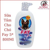 SỮA TẮM TRỊ VE FAY 5*800ML-"CỰC THƠM" MƯỢT LÔNG - (SỮA TẮM FAY 5 SAO CHÓ MÈO 5 TÍNH NĂNG )