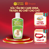 SỮA TẮM TRỊ VE RẬN BỌ CHÉT CHO CHÓ THÚ CƯNG PET Bio Care Shampoo 1 chai 200ml - PUNNAUSHOP