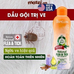 Sữa tắm TropiClean Flea Tick 592ml - Trị ve bọ chét thành phần tự nhiên