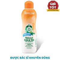 Sữa tắm Tropiclean Natural Flea & Tick 582ml – Trị ve, bọ chét – Mỹ