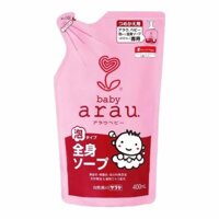 Sữa tắm túi Arau Baby chiết xuất thảo mộc 400ml (Hồng)