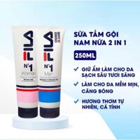 Sữa tắm và dầu gội đầu FILA, sữa tắm gội nam, sữa tắm nữ hương thơm mát và dưỡng tóc chắc khỏe 250ml