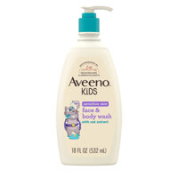 Sữa tắm và rửa mặt cho bé Aveeno Kids' Face And Body Wash dành cho da nhạy cảm 18Oz 532ml Chính hãng