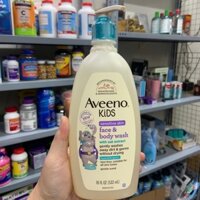 Sữa tắm và rửa mặt dành cho trẻ em Aveeno Kids Face & Body Wash - EDS Mart