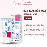 Sữa Tắm và Rửa Mặt dưỡng ẩm Ceradan Wash dùng cho da khô và nhạy cảm 150ml