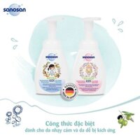 Sữa tắm và rửa mặt tạo bọt Olive dưỡng ẩm hương Sanosan 250ml