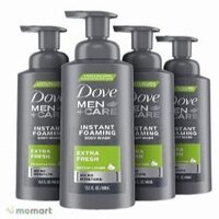 Sữa tắm và sữa rửa mặt Dove Men + Care Extra Fresh USA 887ml có vòi