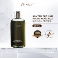 Sữa tắm Vi Jully hương nước hoa cho nam 350ml (Sichuan Pepper) + Bông Tắm + Dầu Gội Mini