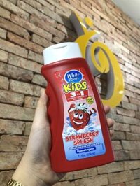 Sữa tắm White Rain Kids Hương Dâu 3in1 Mỹ 354ml 1y+