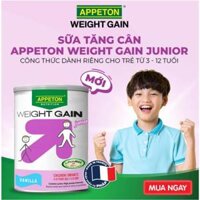 Sữa Tăng Cân Cho Trẻ Em Appeton Weight Gain Junior hương Vanila 450g