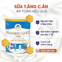 Sữa tăng cân FranBig Gold F700 dành cho người lớn và trẻ em từ 1 tuổi trở lên