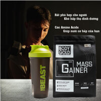 Sữa tăng cân tăng cơ Mass gainer Body Gold 1,5Kg, tặng bình lắc, hàng chính hãng