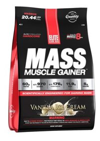 Sữa Tăng Cân Tăng Cơ Nạc Elite Labs Mass Muscle Gainer 20.44 lbs 9.275kg - Vanila