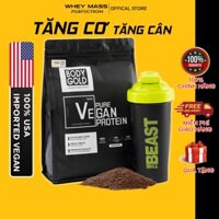 Sữa Tăng cân Tăng Cơ - Vegan Protein BodyGold - Túi 1KG + Tặng bình lắc Shaker