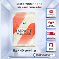 Sữa tăng cơ Impact Whey Protein Isolate Myprotein 1kg (40 lần dùng) - Nutrition Depot Vietnam