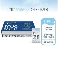 Sữa TH true milk việt nam dòng sữa tươi nguyên chất thùng 48h x 110ml
