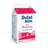 Sữa Thanh Trùng Đà Lạt Milk Hương Dâu Hộp 180ML