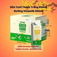 Sữa thanh trùng không đường Vinamilk 900ml - Thùng 12 hộp