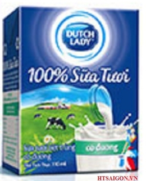 Sữa tiệt trùng Dutch Lady có đường lốc 4 hộp x 110ml