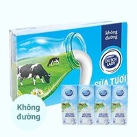 Sữa tiệt trùng DUTCH LADY không đường hộp 180ml thùng 48