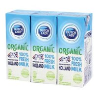 Sữa tiệt trùng Dutch Lady Organic 200ml lốc 3 hộp