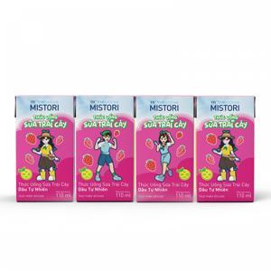 Sữa tiệt trùng TH True Milk có đường lốc 4 hộp x 110ml
